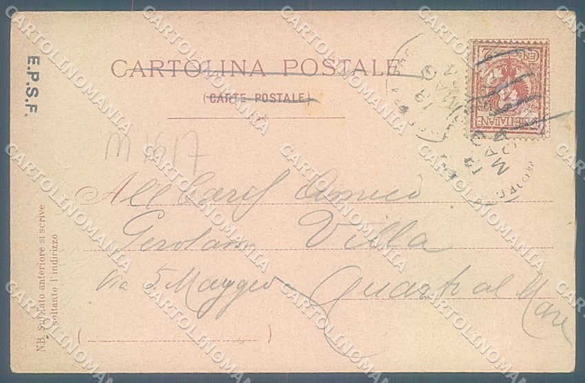 Pavia Voghera Stazione Ferroviaria cartolina JK5903 – retro