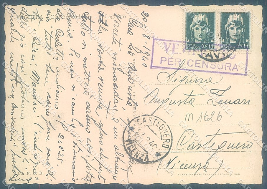 Pavia Voghera Giardini Pubblici Foto FG cartolina JK5908 – retro