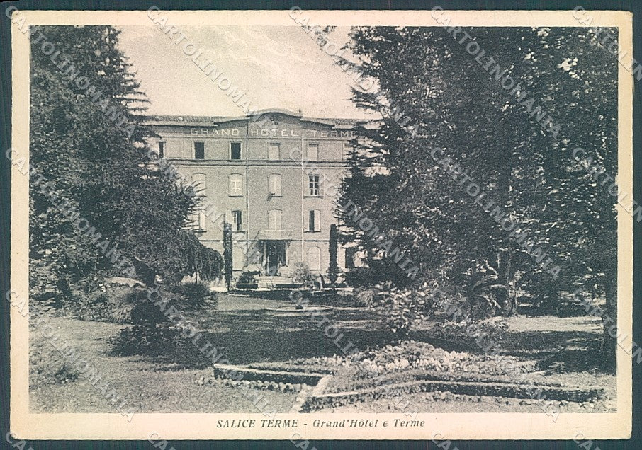 Pavia Salice Terme Grand Hotel FG cartolina JK5909 – fronte