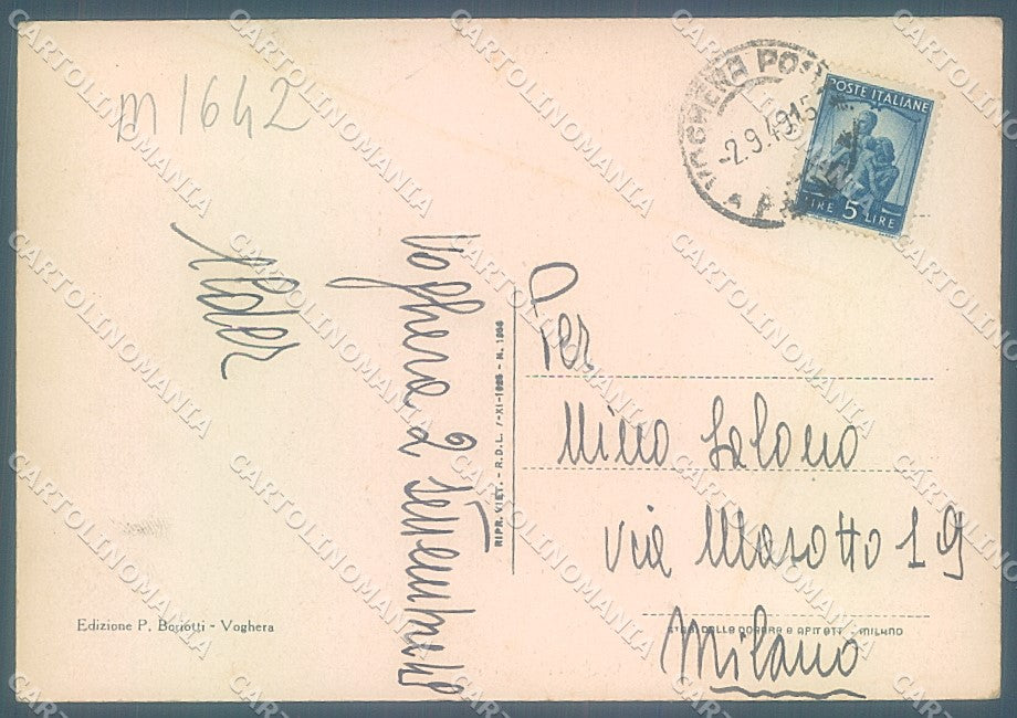 Pavia Voghera Chiesa Giardini Pubblici FG cartolina JK5915 – retro