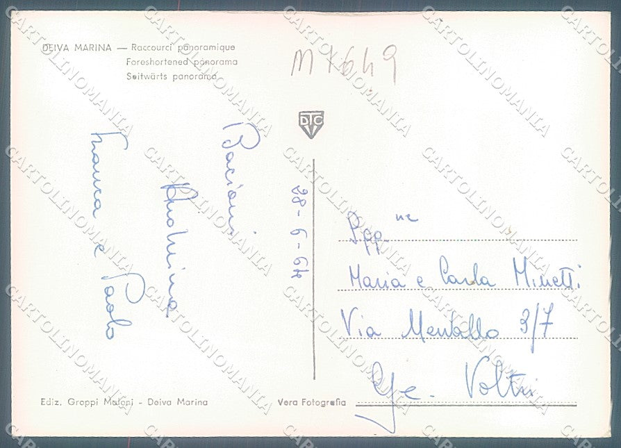 La Spezia Deiva Marina Foto FG cartolina JK5921 – retro