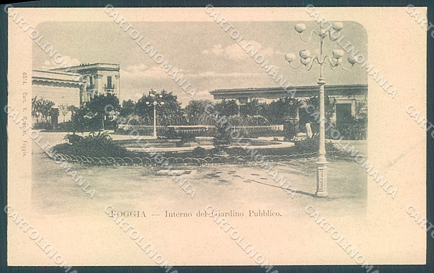 Foggia Città Interno Giardino Pubblico cartolina JK5933 – fronte
