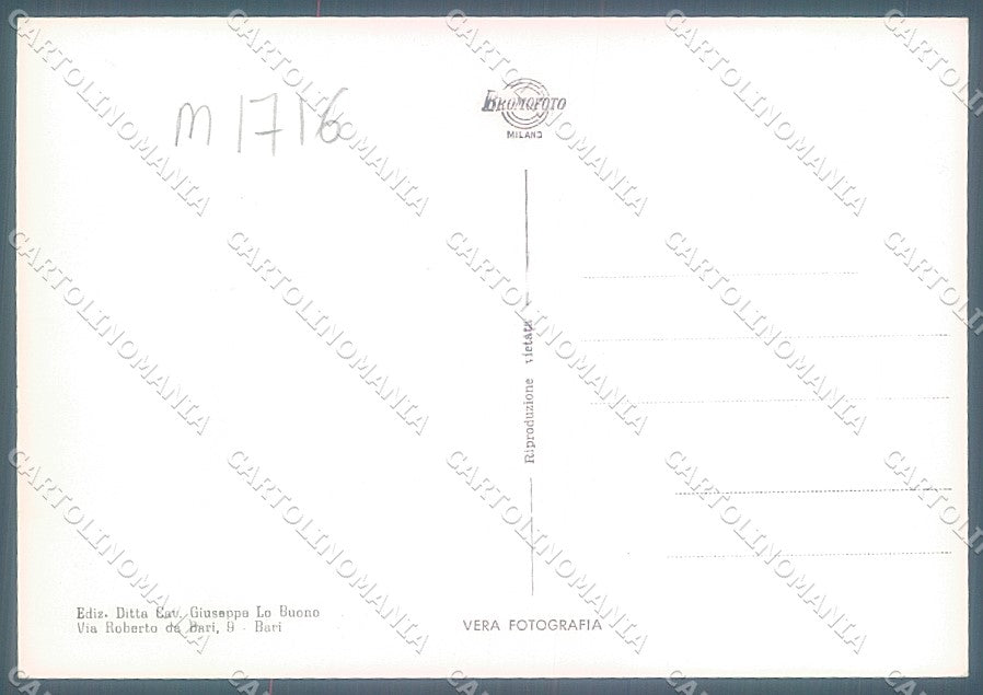 Bari Alberobello Trulli Via Montenero Foto FG cartolina JK5948 – retro