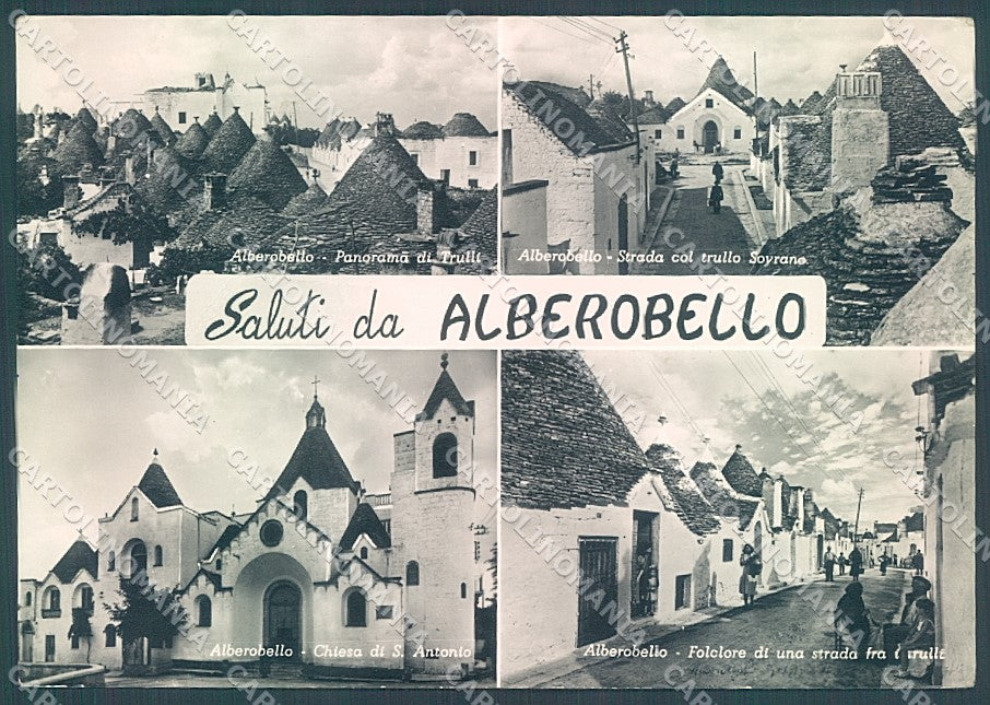 Bari Alberobello Trulli saluti da Foto FG cartolina JK5956 – fronte