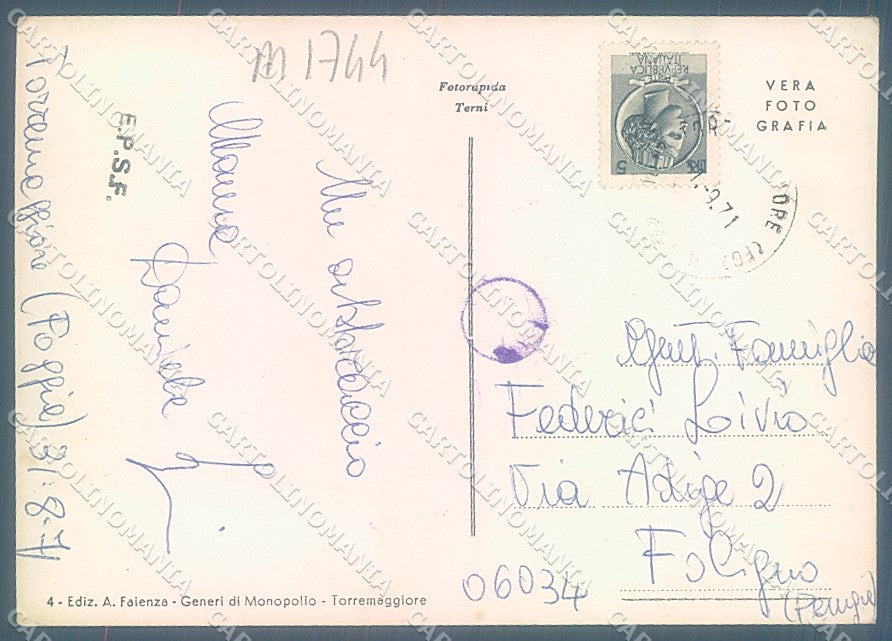 Foggia Torremaggiore Chiesa di Loreto Foto FG cartolina JK5959 – retro