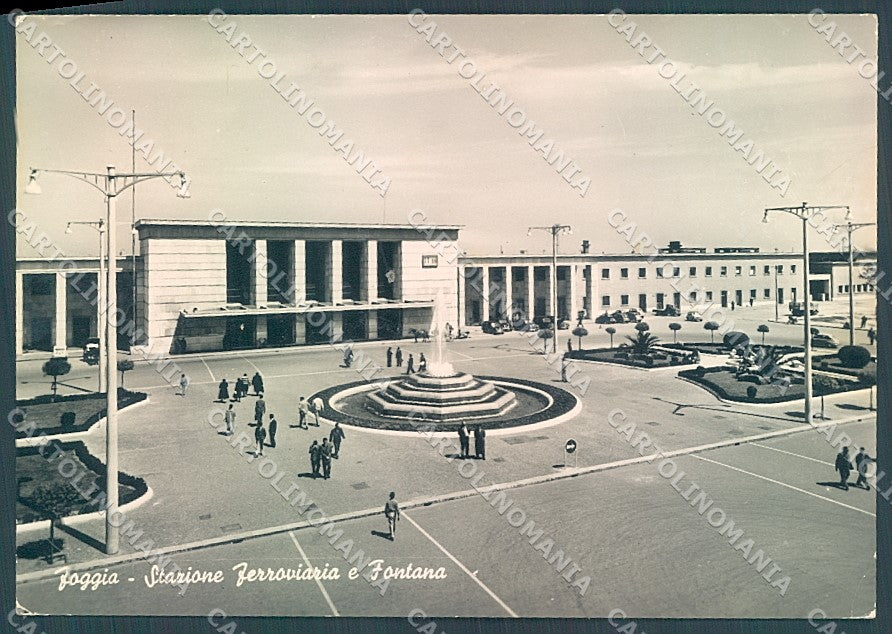 Foggia Città Stazione Ferroviaria PIEGA Foto FG cartolina JK5965 – fronte