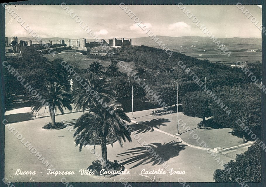 Foggia Lucera Castello Svevo Villa Comunale Foto FG cartolina JK5969 – fronte