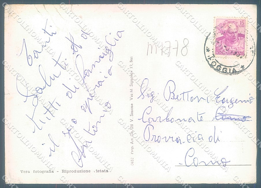 Foggia Monte S. Angelo ABRASA Foto FG cartolina JK5970 – retro