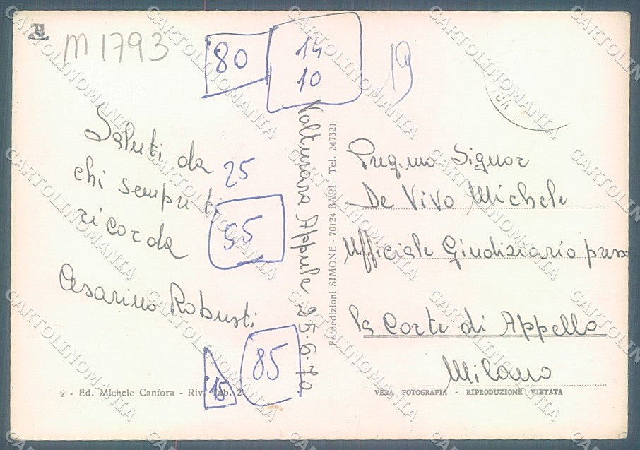 Foggia Volturara Appula Foto FG cartolina JK5974 – retro