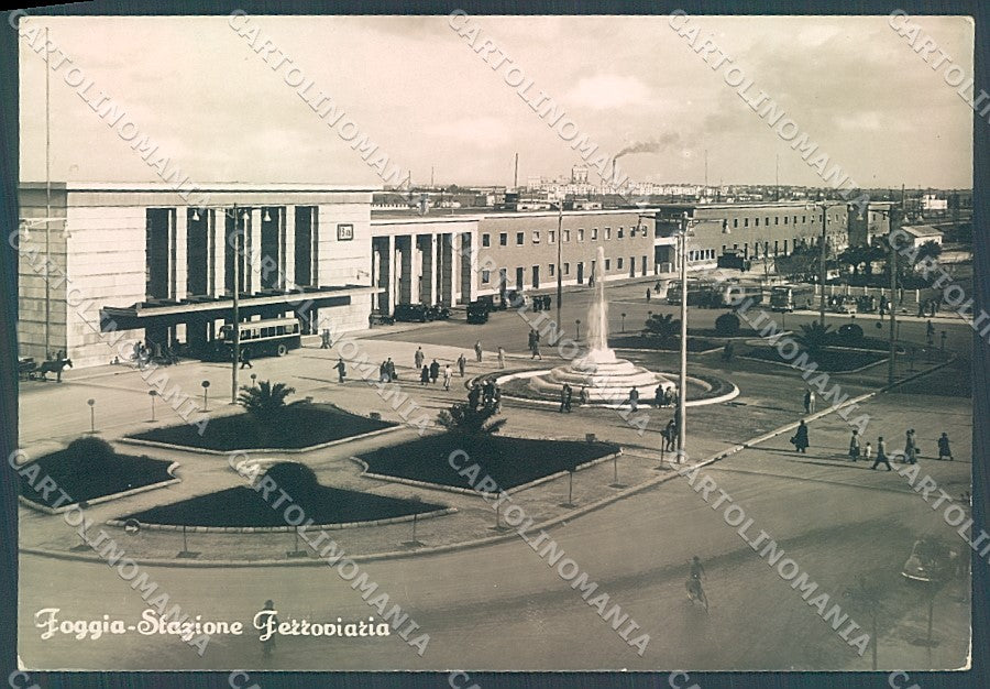 Foggia Città Stazione Ferroviaria Foto FG cartolina JK5977 – fronte