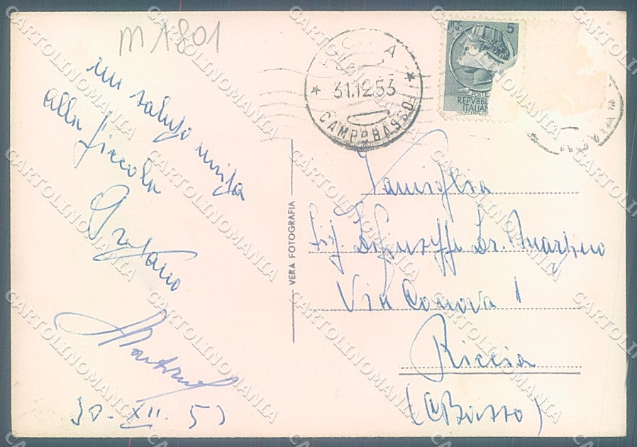 Foggia Città Stazione Ferroviaria Foto FG cartolina JK5977 – retro