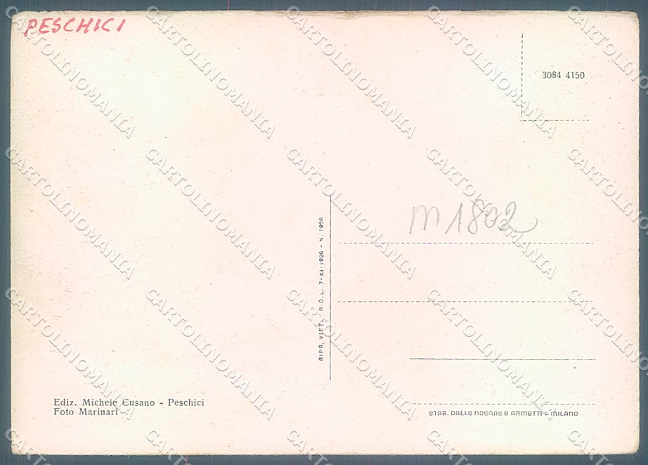Foggia Peschici Baia Molo FG cartolina JK5978 – retro