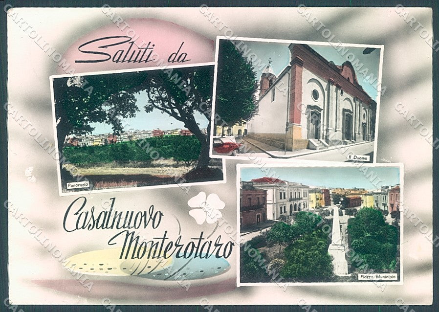 Foggia Casalnuovo Monterotaro Duomo saluti da Foto FG cartolina JK5980 – fronte