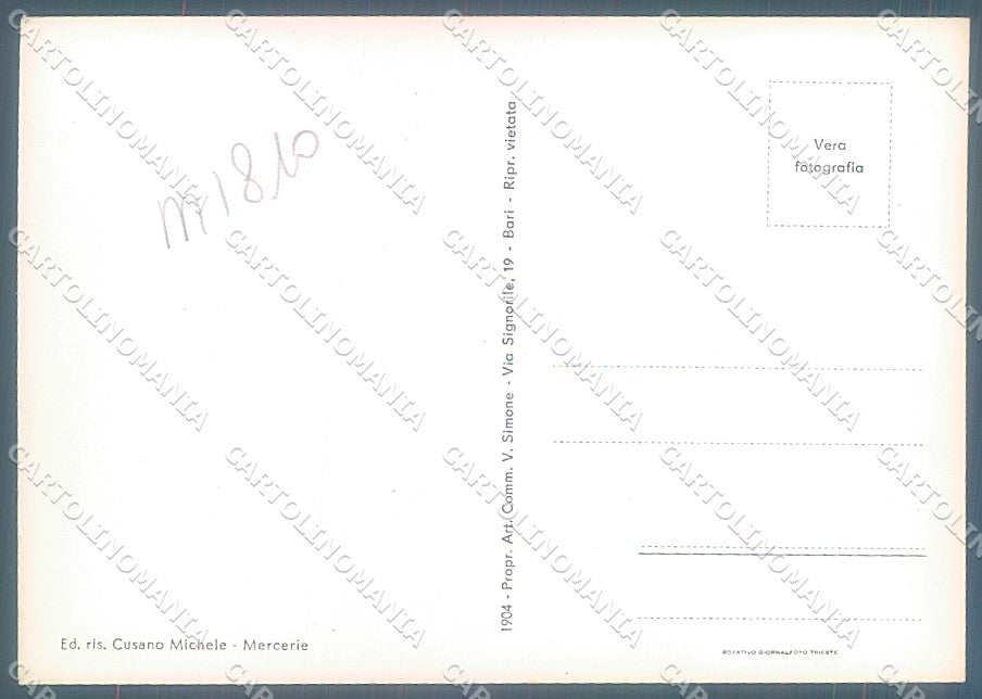 Foggia Peschici Chiesa Madonna di Loreto Foto FG cartolina JK5983 – retro