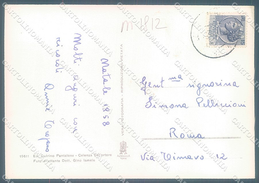 Foggia Celenza Valfortore Alterocca 19611 Foto FG cartolina JK5985 – retro