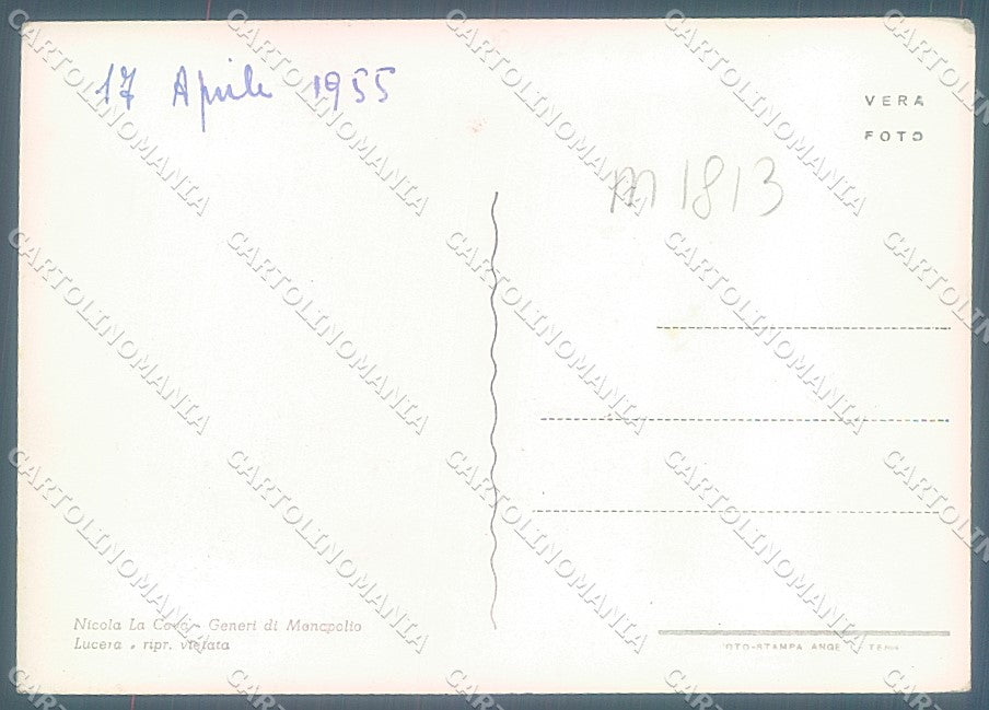 Foggia Lucera Castello Svevo Foto FG cartolina JK5986 – retro
