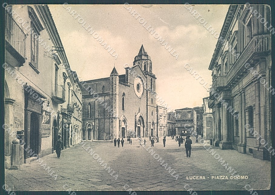 Foggia Lucera Piazza Duomo PIEGHINE FG cartolina JK5987 – fronte
