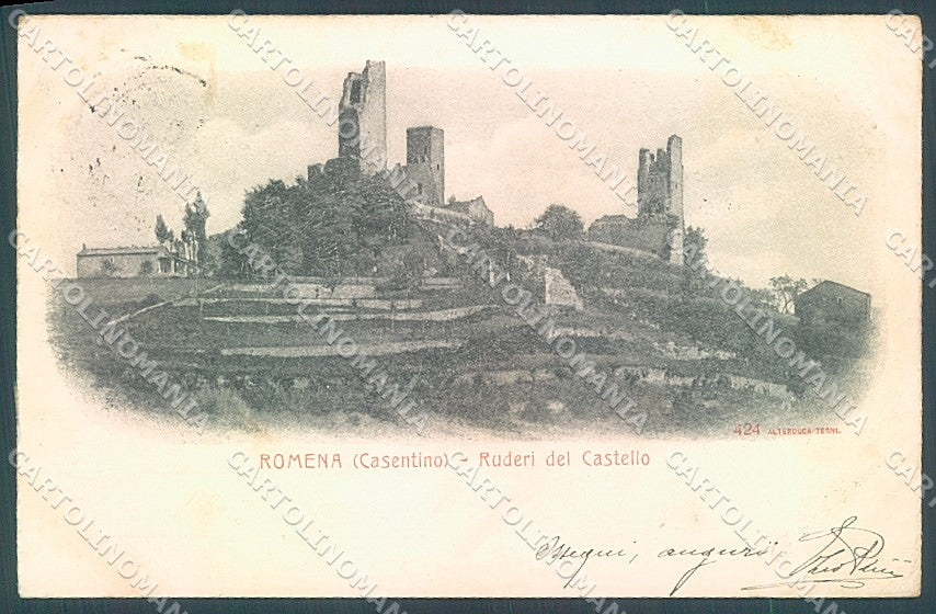 Arezzo Romena Casentino Ruderi Castello Alterocca 424 cartolina JK5990 – fronte