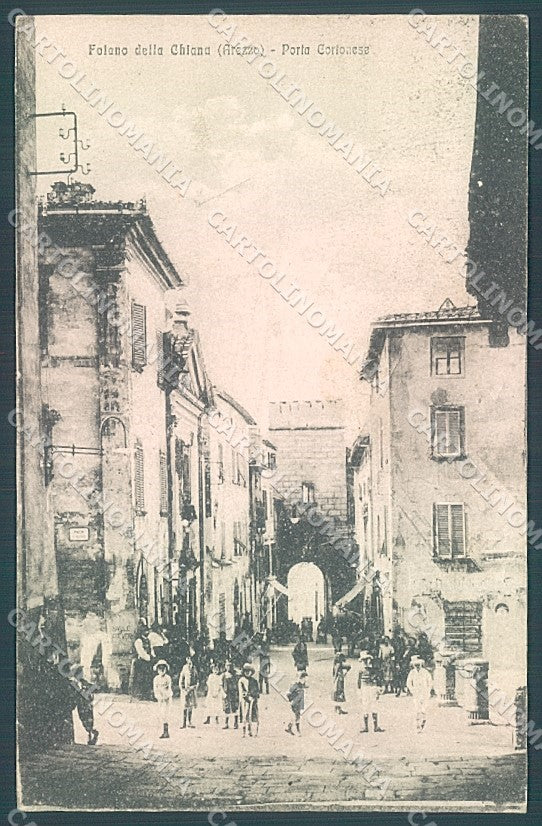 Arezzo Foiano della Chiana Porta Cortonese PIEGA Alterocca cartolina JK5996 – fronte