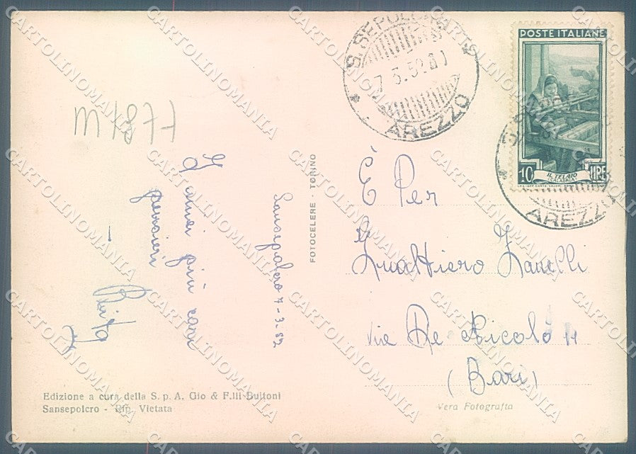 Arezzo Sansepolcro Stabilimenti Buitoni Foto FG cartolina JK6011 – retro