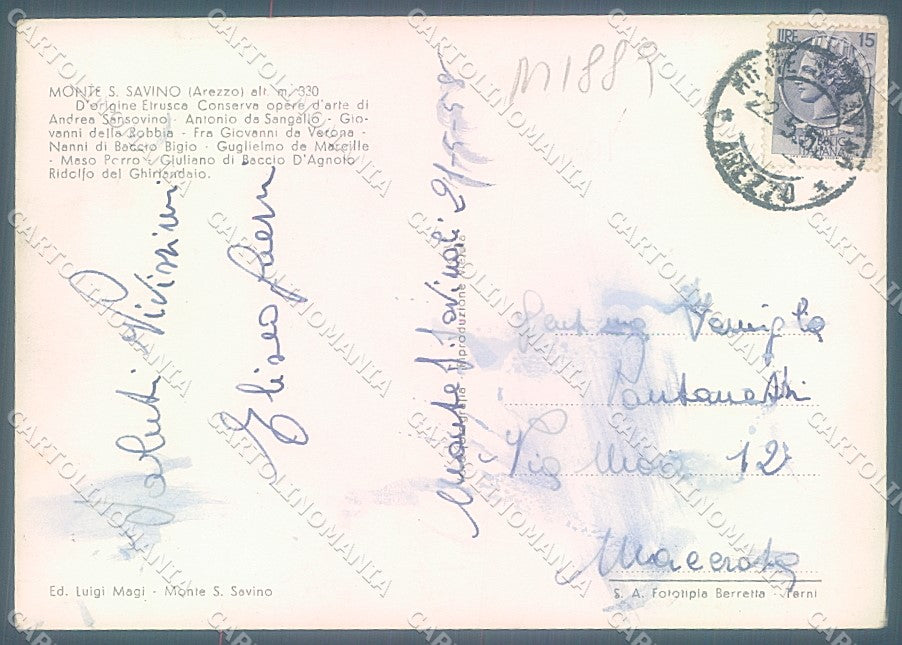 Arezzo Monte San Savino Farmacia Corso Sangallo Foto FG cartolina JK6017 – retro