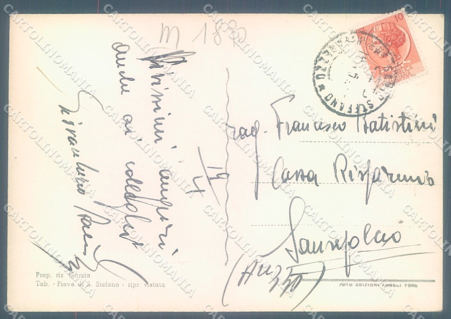 Arezzo Pieve S. Stefano Case Popolari ABRASA Foto FG cartolina JK6018 – retro