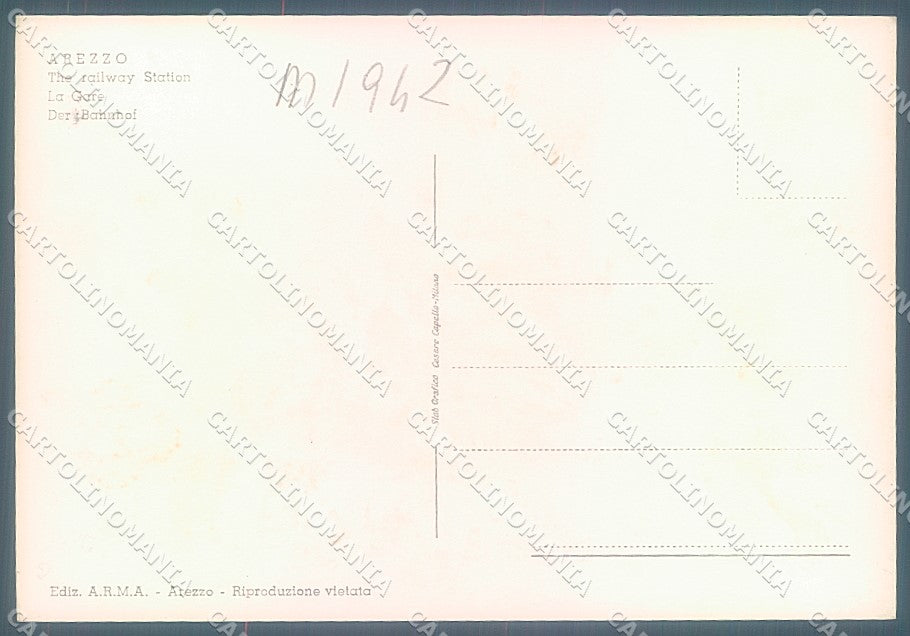 Arezzo Città Stazione Ferroviaria Foto FG cartolina JK6025 – retro