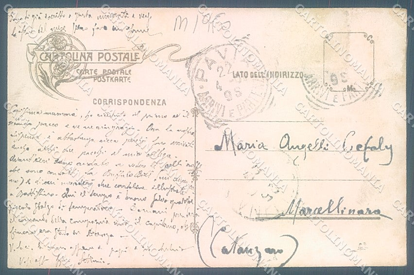 Pavia Città Castello Ticino Monumento Cairoli saluto da cartolina JK6027 – retro