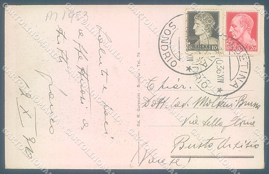 Sondrio Sondalo Pineta di Sortenna cartolina JK6029 – retro