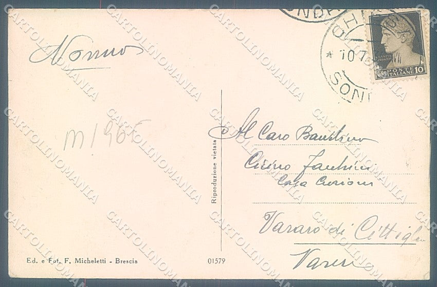 Sondrio Chiesa Valmalenco Primolo PIEGHINA cartolina JK6036 – retro