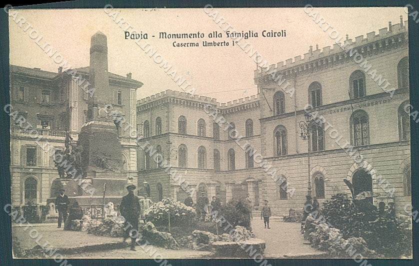 Pavia Città Monumento Famiglia Cairoli cartolina JK6045 – fronte