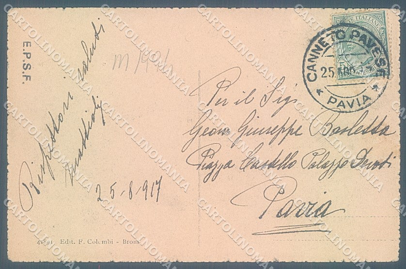 Pavia Canneto Pavese cartolina JK6052 – retro