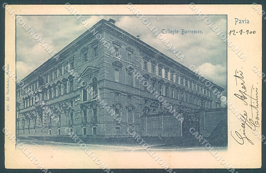 Pavia Città Collegio Borromeo cartolina JK6065 – fronte