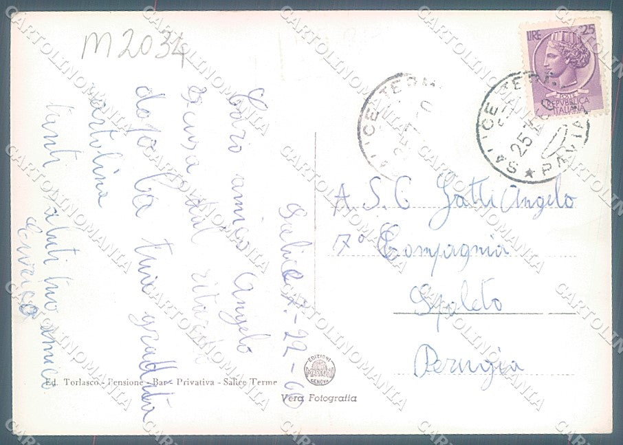 Pavia Salice Terme Foto FG cartolina JK6069 – retro