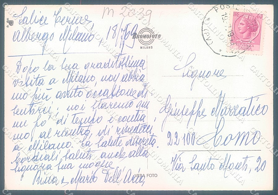 Pavia Salice Terme Campo Ippico Foto FG cartolina JK6072 – retro