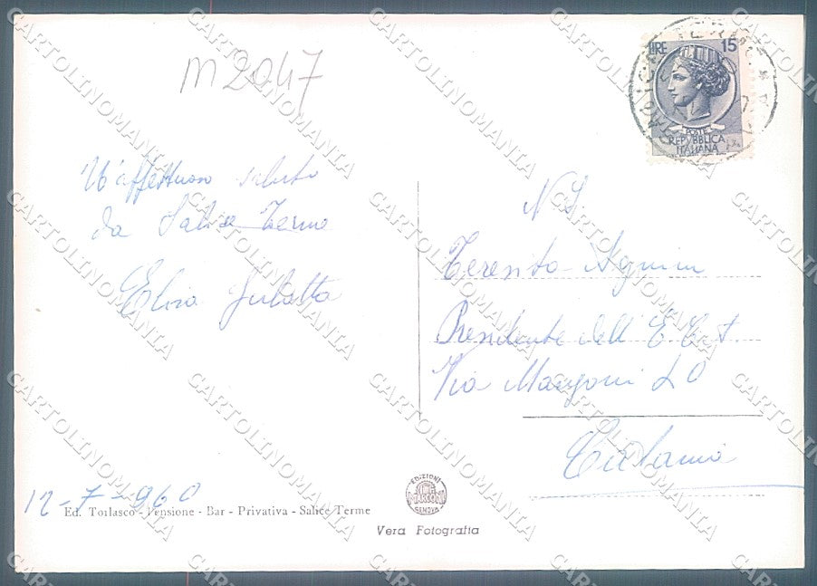 Pavia Salice Terme Foto FG cartolina JK6073 – retro