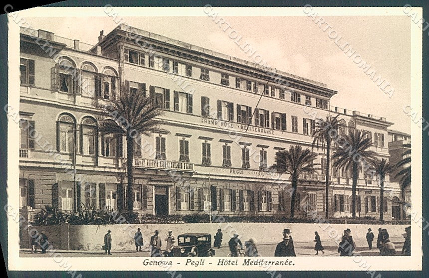 Genova Pegli Grand Hotel Mediterranée cartolina JK6091 – fronte
