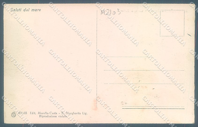 Genova Santa Margherita Ligure Spiaggia Brunner 401-65 ABRASA cartolina JK6093 – retro