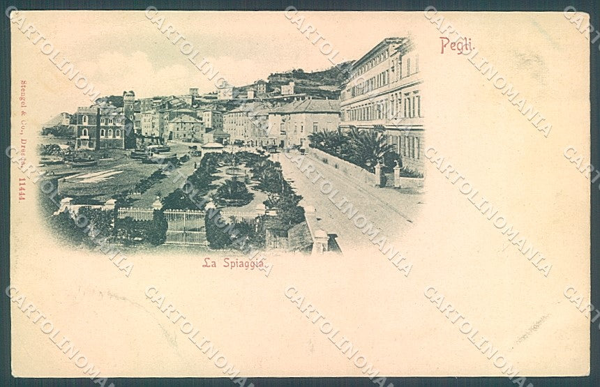 Genova Pegli Spiaggia Stengel 11444 PIEGHE cartolina JK6094 – fronte