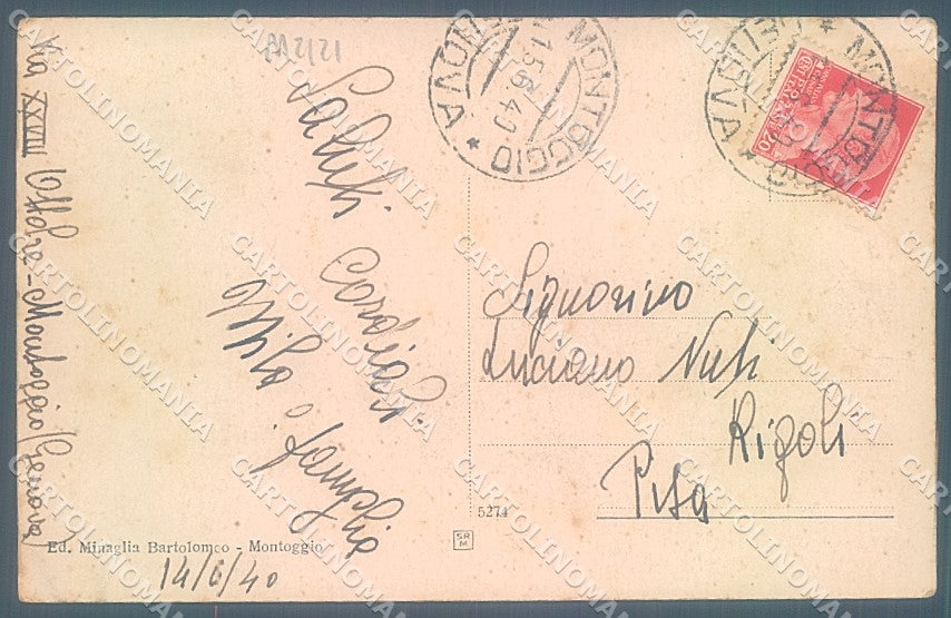 Genova Montoggio cartolina JK6100 – retro