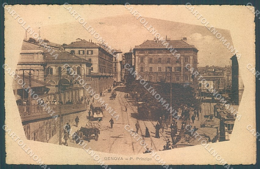 Genova Città Tram Porta Principe cartolina JK6107 – fronte