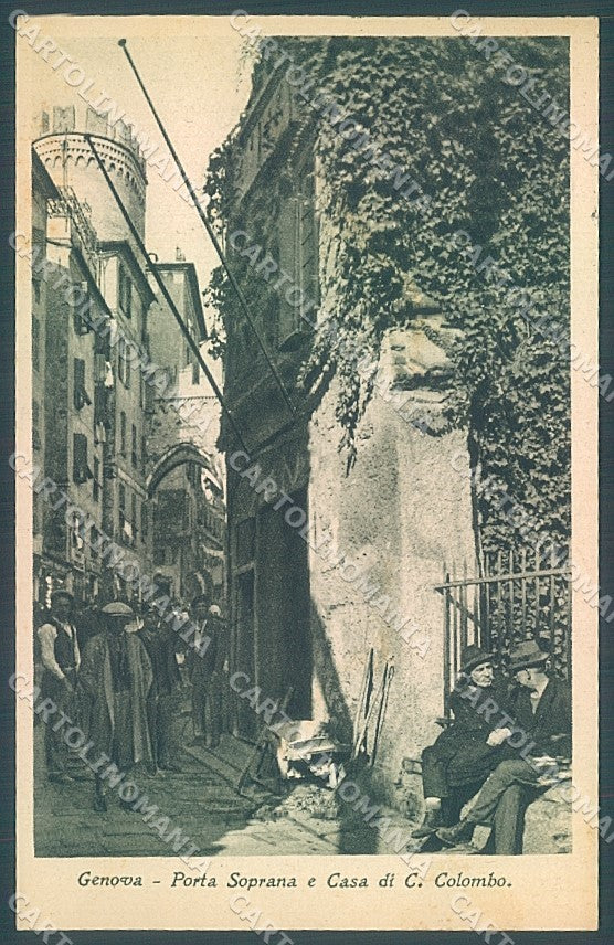 Genova Città Porta Soprana Casa di Colombo cartolina JK6108 – fronte