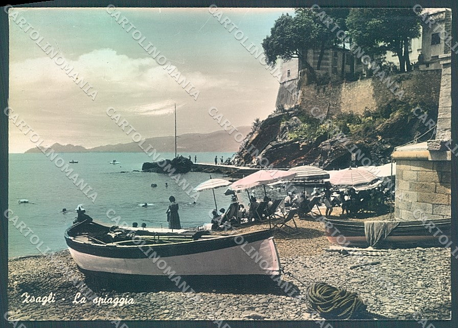 Genova Zoagli Spiaggia Alterocca 7882 Foto FG cartolina JK6122 – fronte