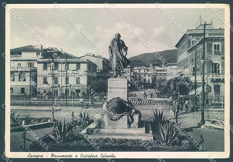 Genova Lavagna Monumento Cristoforo Colombo Foto FG cartolina JK6133 – fronte