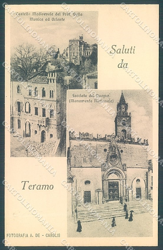 Teramo Città Castello Duomo saluti da cartolina JK6147 – fronte