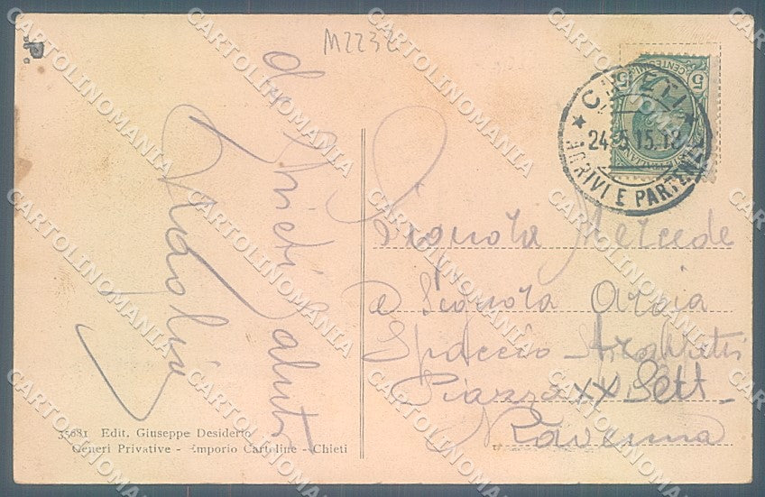 Chieti Città Villa Comunale MACCHIA cartolina JK6159 – retro