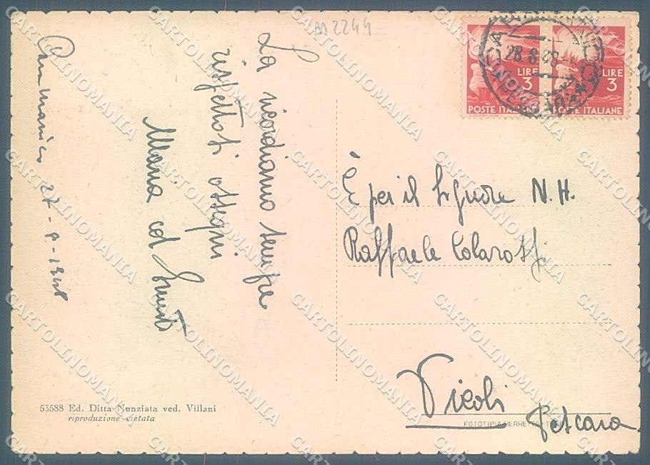 Teramo Caramanico Terme Grande Albergo Maiella FG cartolina JK6163 – retro