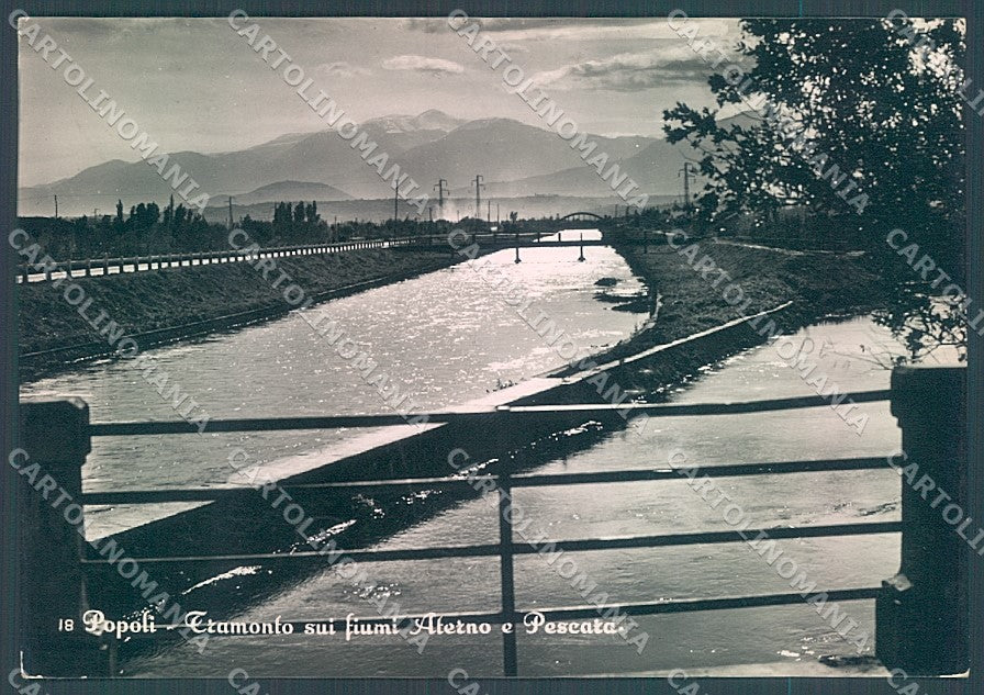 Pescara Popoli Tramonto Fiumi Foto FG cartolina JK6164 – fronte