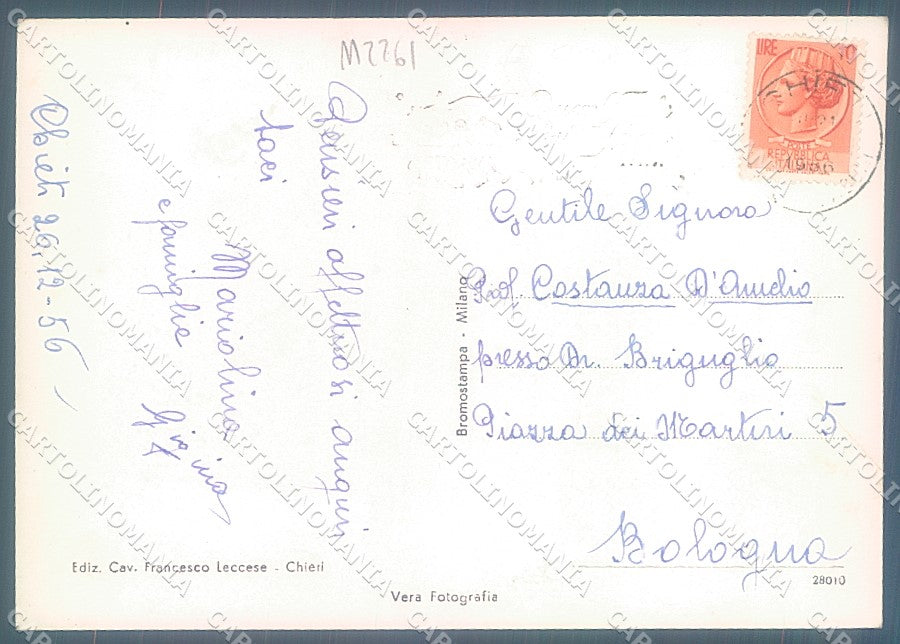 Chieti Città Villa Comunale Foto FG cartolina JK6170 – retro