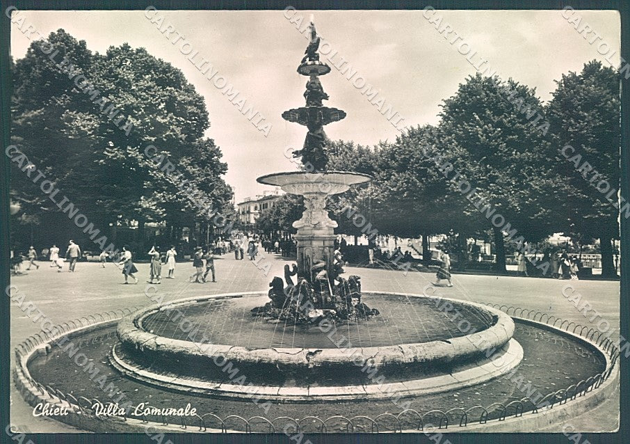 Chieti Città Villa Comunale Fontana Foto FG cartolina JK6180 – fronte